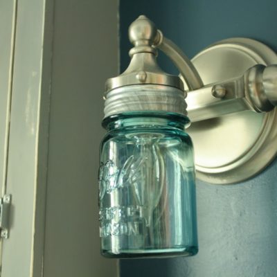 DIY Ball Mason Jar Sconce Light
