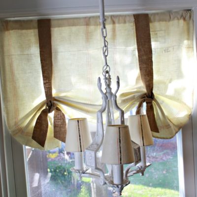 DIY Feed Sack Curtains