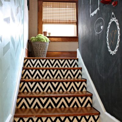 DIY Chevron Stairs