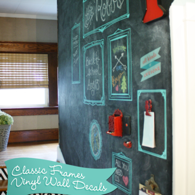 Decorating a Chalkboard Accent Wall with Vinyl