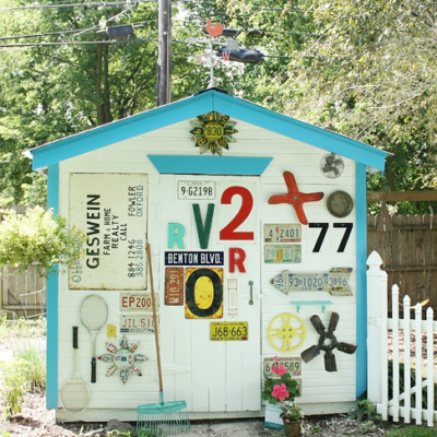 Vintage Backyard Shed Makeover