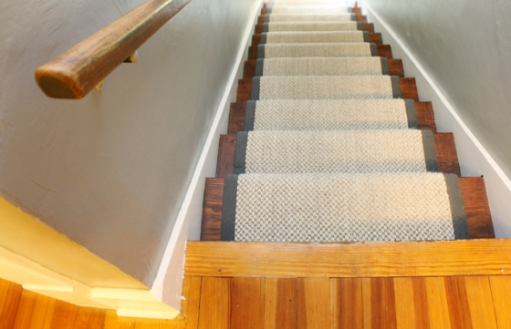 old house staircase runner rug