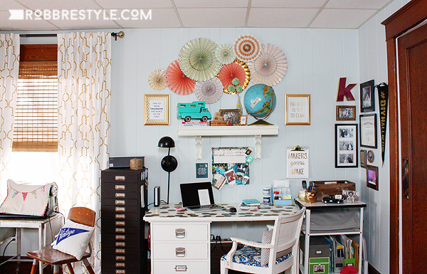 DIY Home Office and Craft Space by RobbRestyle.com