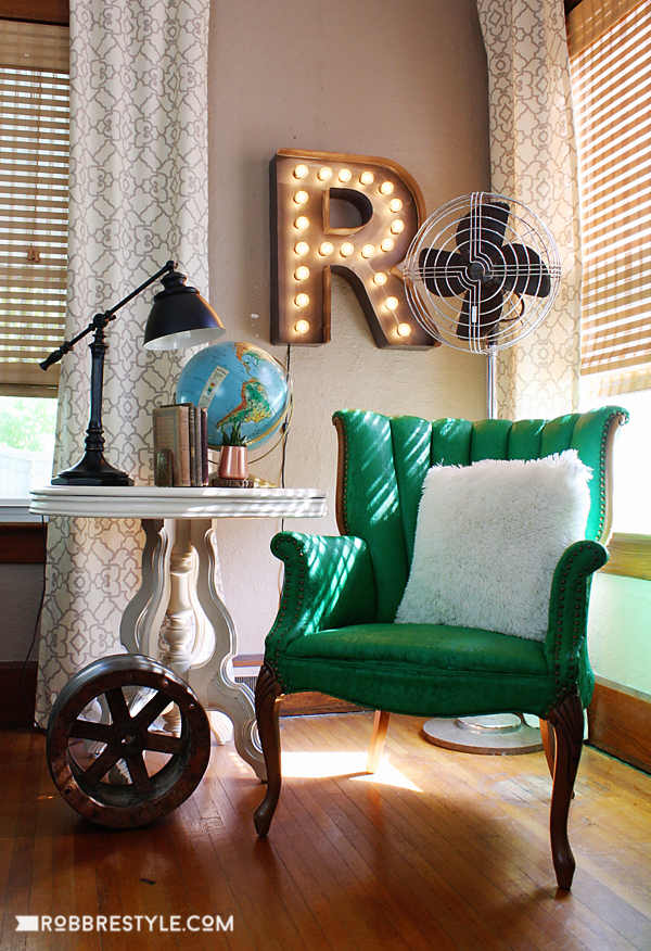 DIY Chair Makeover: A no-fuss way to paint fabric.