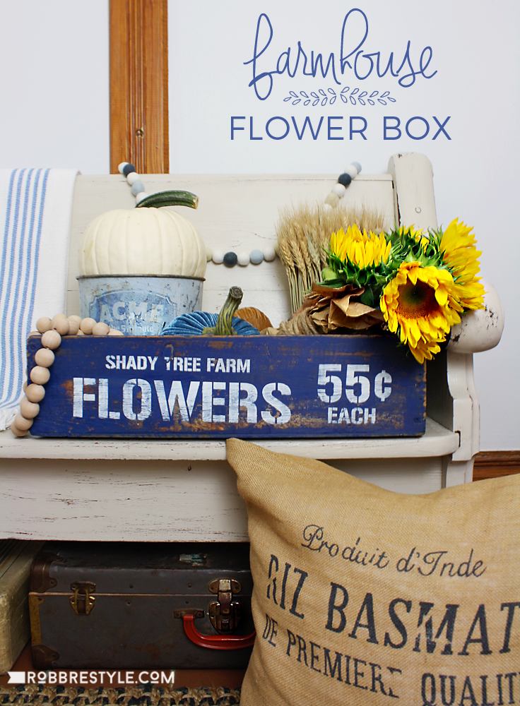 DIY Farmhouse Flower Box and Fall Decor Ideas