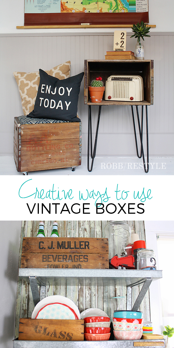 How To Upcycle An Old Hatbox Using Decor Transfers - Raggedy Bits