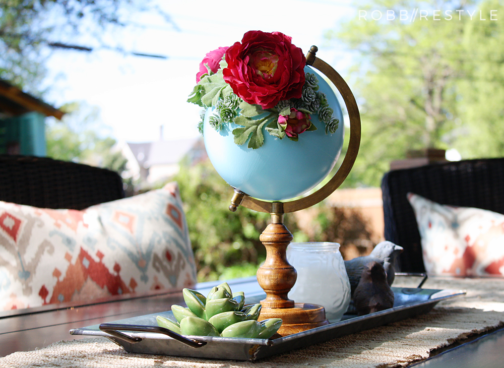 DIY Flower Garden Globe Patio Project