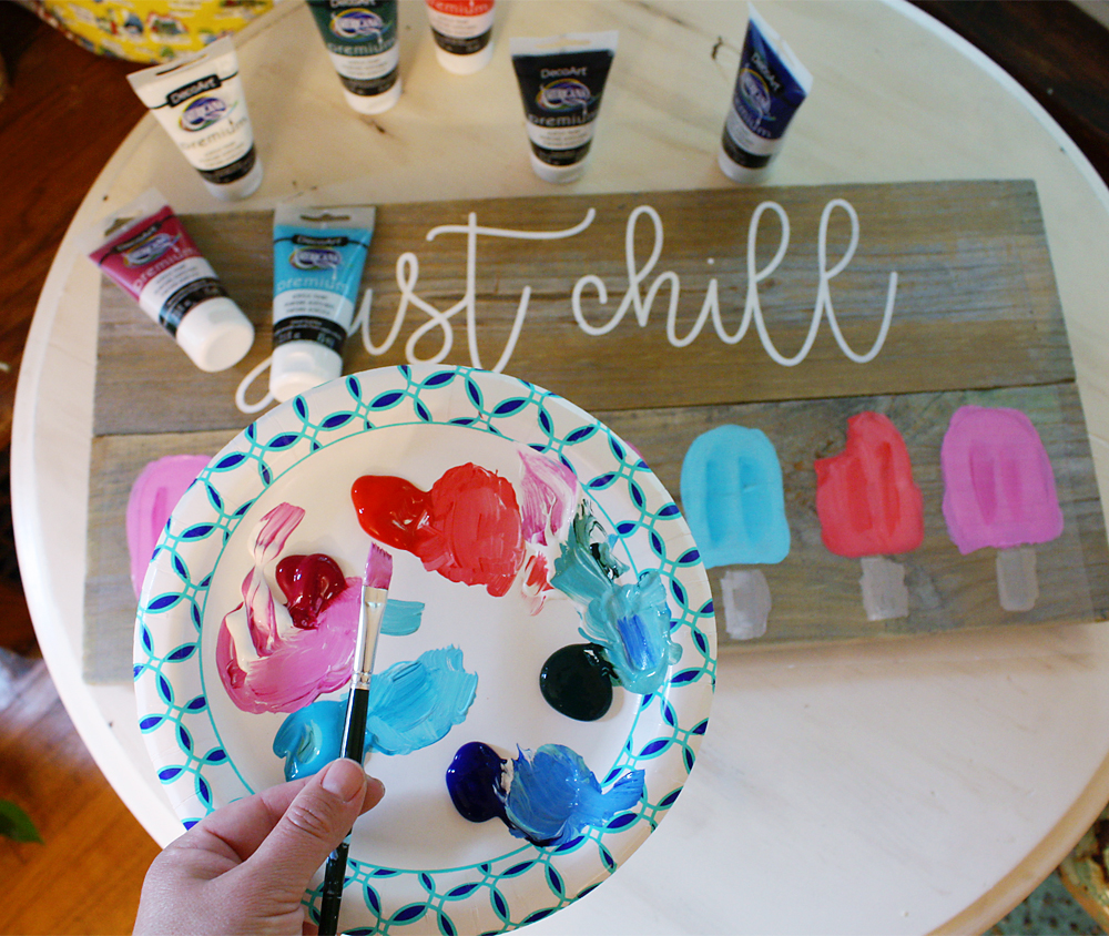 DIY Ice Pop Painted Sign
