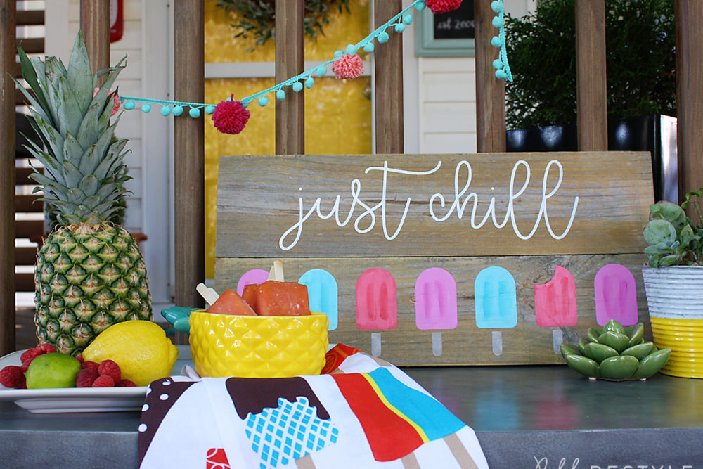 DIY Ice Pop Painted Sign