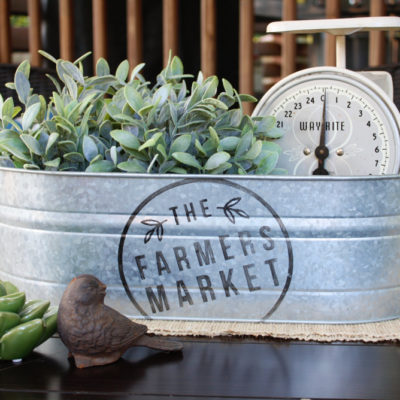 DIY Farmer’s Market Bucket Decor