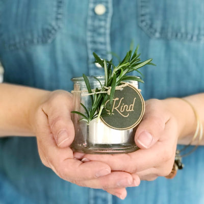 Repurposed Yogurt Jar Votive Gift Idea