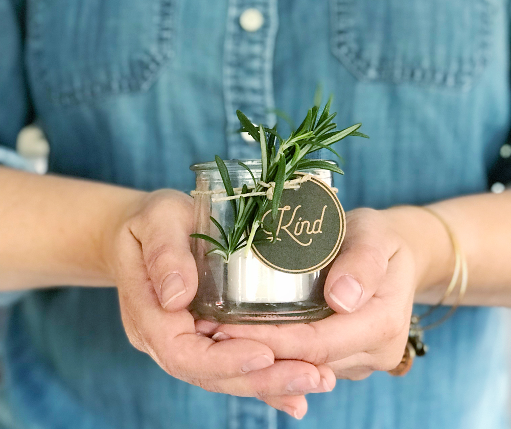 Repurposed Yogurt Jar Votive Gift Idea