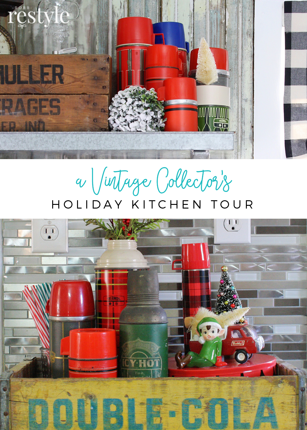 Vintage Collector's Holiday Kitchen Home Tour