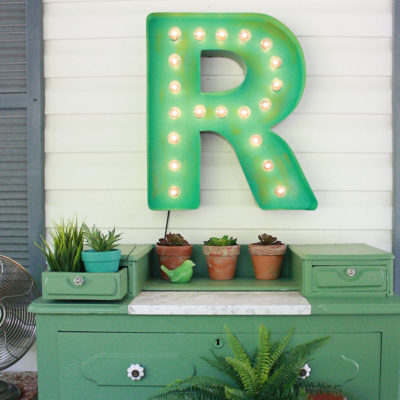 DIY Marquee Letter Porch Decor