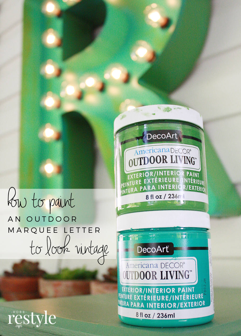 How to paint vintage marquee lette