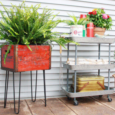 Repurpose a Vintage Box with Hairpin Legs