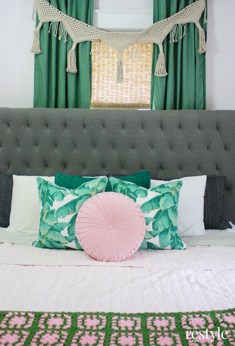 Pink Green Vintage Modern Bedroom Ideas