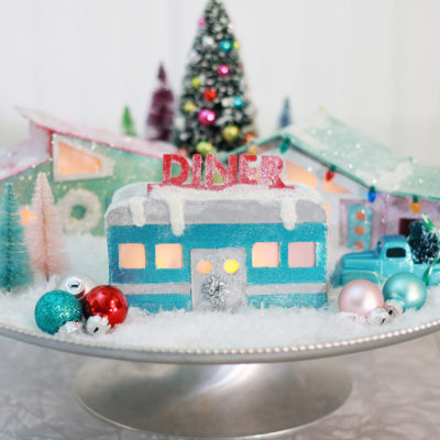 DIY Christmas Village Retro Diner