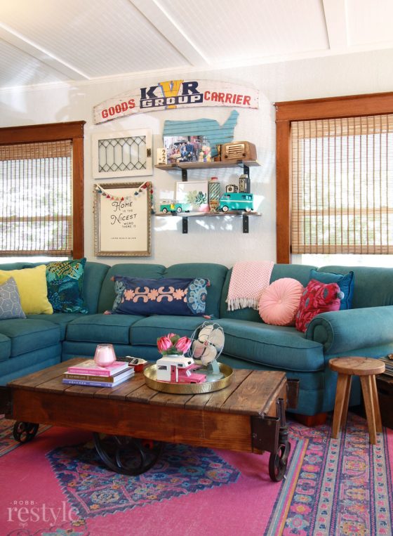 Teal Sectional Couch