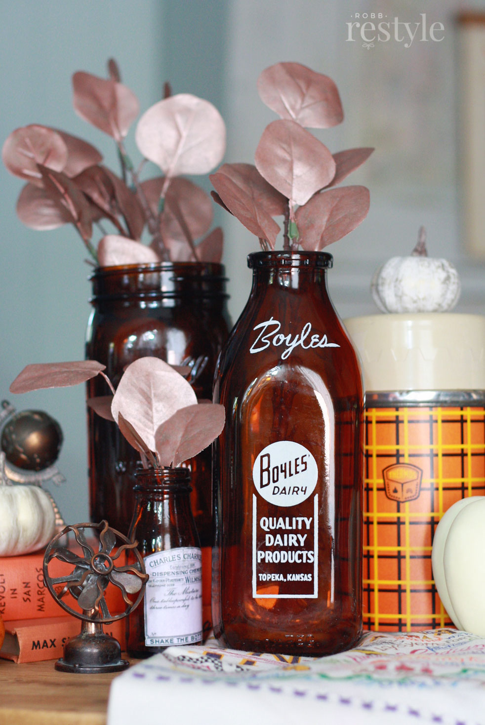 How to paint faux stems fall decor