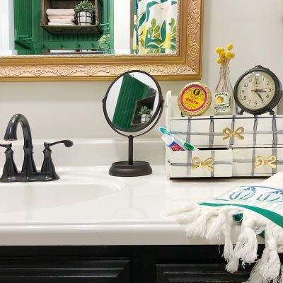 DIY Countertop Bathroom Organizer